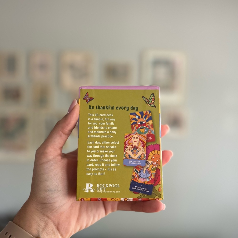 Daily Gratitude Cards Deck | Mindfulness Self-Care Gift 40 Cards - Picture 4 of 5